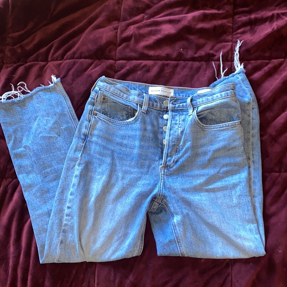 Denim Forum The Arlo High Rise Straight Jean